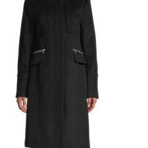 Karl Largelfield Paris black woman wool coat size S nwt